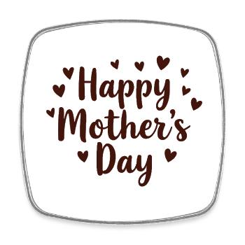 Warm greetings for Mother's Day - Square fridge magnet - white - Front