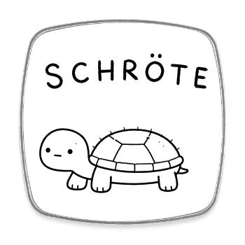 Schröte - Viereckiger Kühlschrankmagnet - Weiß - Vorne