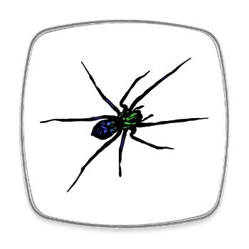 Spinne - Viereckiger Kühlschrankmagnet - Weiß - Vorne
