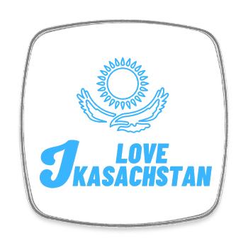 I love Kasachstan - Viereckiger Kühlschrankmagnet - Weiß - Vorne