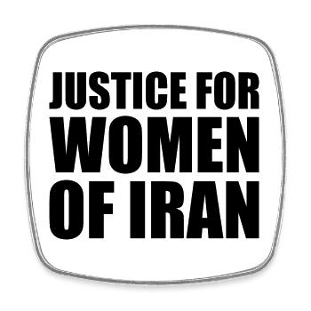 Justice for women of iran - Magnet carré - blanc - Devant