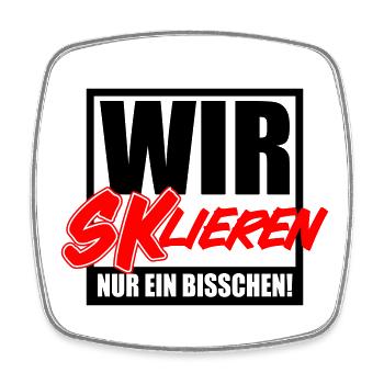 Eskalieren SKlation sklation | Farben änderbar - Viereckiger Kühlschrankmagnet - Weiß - Vorne