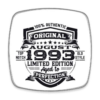 30th Birthday Man Original August Vintage 1993 - Magnet carré - blanc - Devant