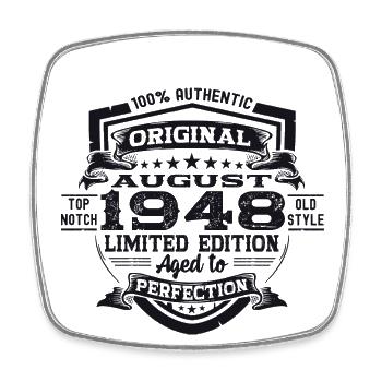 75th Birthday Man Original August Vintage 1948 - Magnet carré - blanc - Devant