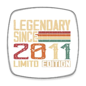 Original 2011 Vintage Birthday Gift 2011 - Square fridge magnet - white - Front