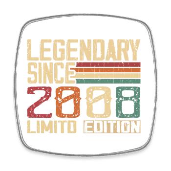 Original 2008 Vintage Birthday Gift 2008 - Square fridge magnet - white - Front