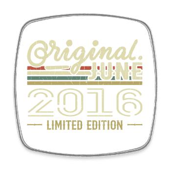 June 2016 Birthday June 2016 – Born in June 2016 - Square fridge magnet - white - Front