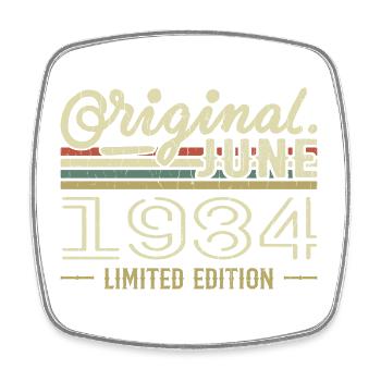 Juni 1984 Geburtstag Juni 1984 - geboren im Juni 1984 - Viereckiger Kühlschrankmagnet - Weiß - Vorne