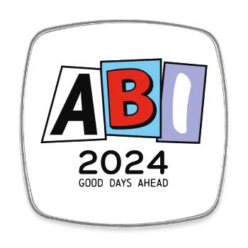 Abi 2024 Abitur Abiturientin Abiparty Feier - Viereckiger Kühlschrankmagnet - Weiß - Vorne