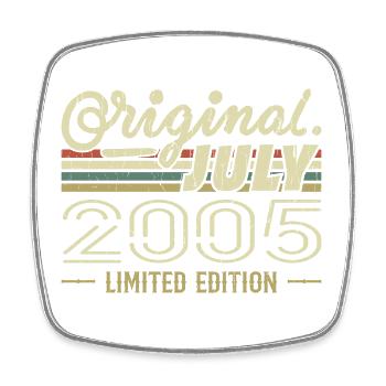 Juillet 2005 Original Cadeau Anniversaire 2005 - Magnet carré - blanc - Devant