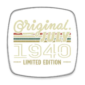 Juillet 1940 Original Cadeau Anniversaire 1940 - Magnet carré - blanc - Devant