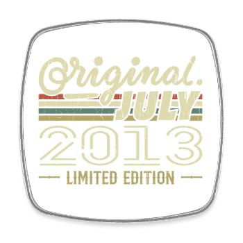 July 2013 Original Birthday Gift 2013 - Square fridge magnet - white - Front