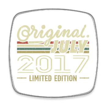 July 2017 Original Birthday Gift 2017 - Square fridge magnet - white - Front