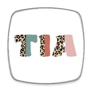 Best Tia Ever Aunt Leopard Print Mothers Day Tia - Magnet carré - blanc - Devant