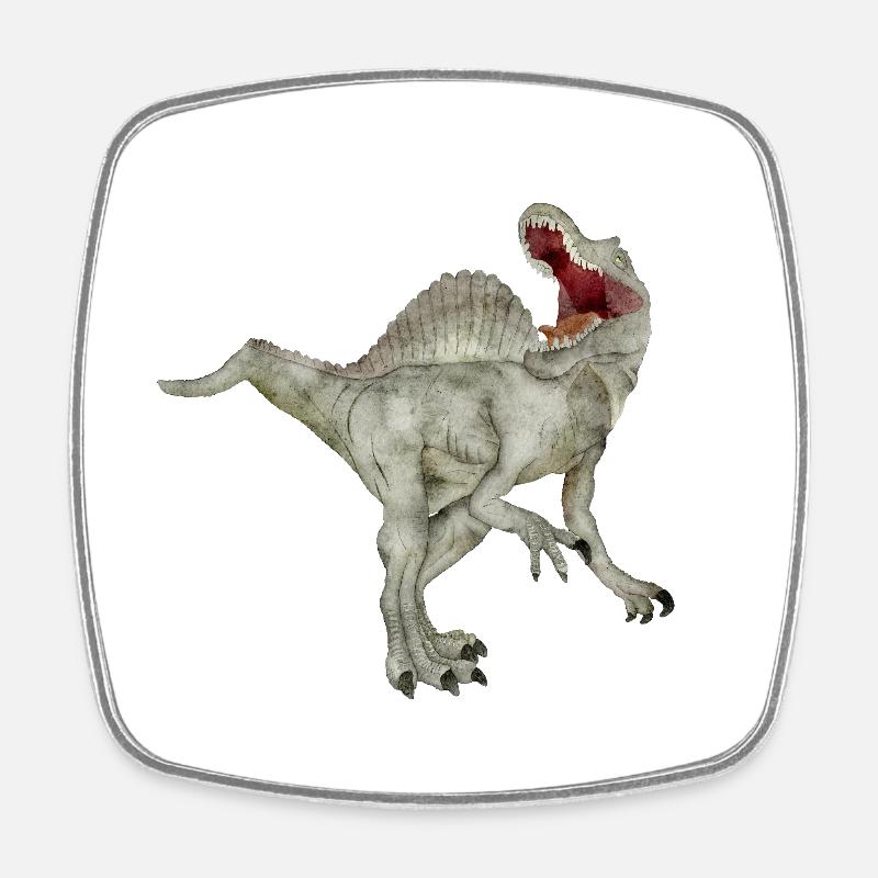 Spinosaurus - Square fridge magnet - white