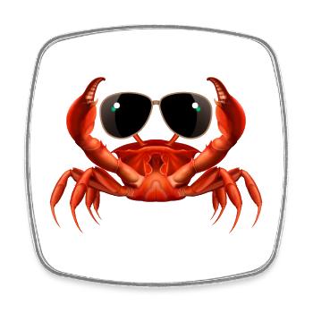 COOL CRAB - Square fridge magnet - white - Front