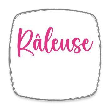 Râleuse Marseillaise 100% Naturelle - Magnet carré - blanc - Devant