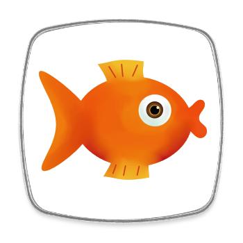angeln, Angler, Fisch - Viereckiger Kühlschrankmagnet - Weiß - Vorne