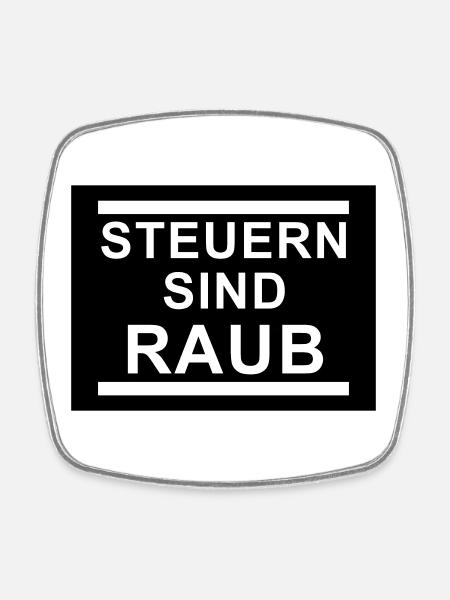 Steuern - Viereckiger Kühlschrankmagnet - Weiß