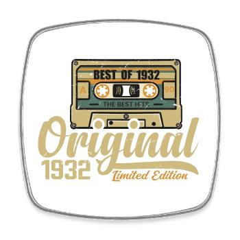 Original 1932 Vintage - 1932 Birthday Gift - Square fridge magnet - white - Front