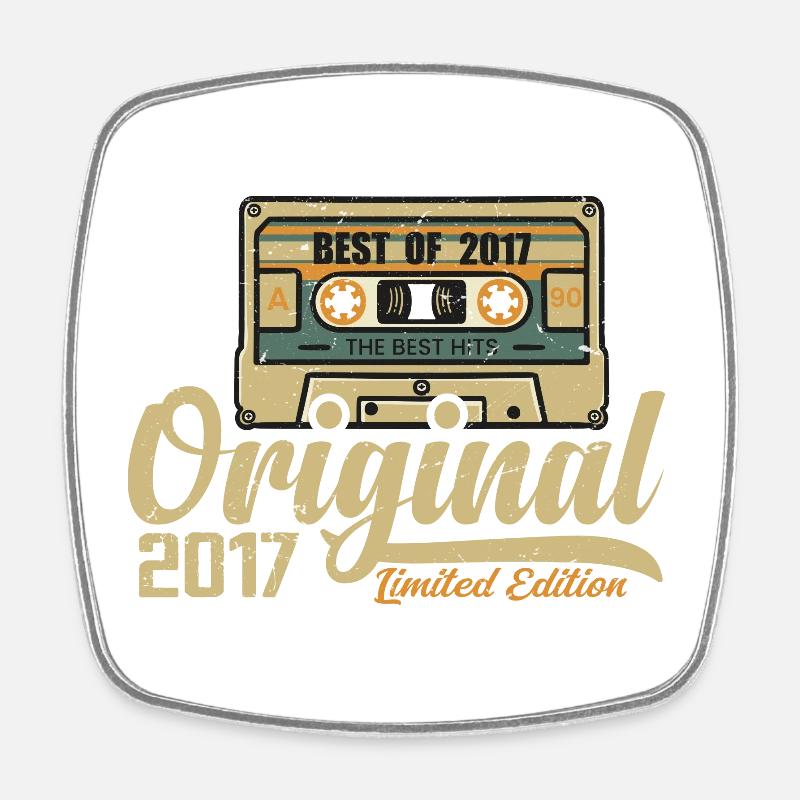 Original 2017 Vintage - Cadeau D’anniversaire 2017 - Magnet carré - blanc