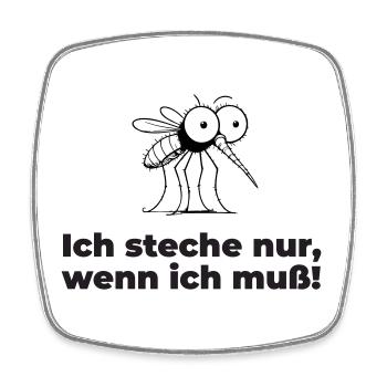 Stechmücke - Viereckiger Kühlschrankmagnet - Weiß - Vorne