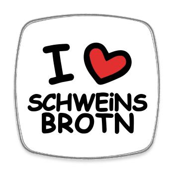 I Love Pork Sandwiches - Square fridge magnet - white - Front