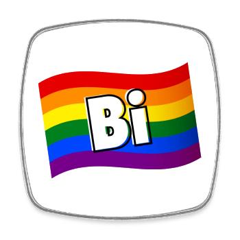 Bisexual Pride bi und stolze Regenbogenflagge LGBT LGBT - Viereckiger Kühlschrankmagnet - Weiß - Vorne