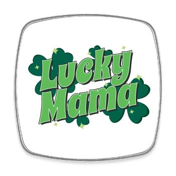 St. Patrick’s Day Gift Shamrock Irish Women - Square fridge magnet - white - Front