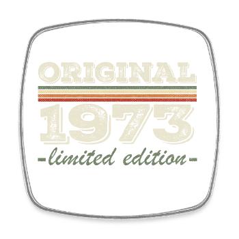 Legende seit 1973 Geboren 1973 Geburtstag 1973 - Viereckiger Kühlschrankmagnet - Weiß - Vorne