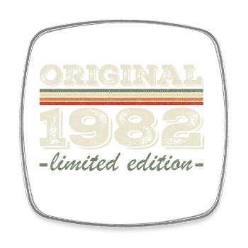 Legende seit 1982 Geboren 1982 Geburtstag 1982 - Viereckiger Kühlschrankmagnet - Weiß - Vorne