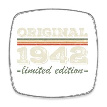 Legende seit 1942 Geboren 1942 Geburtstag 1942 - Viereckiger Kühlschrankmagnet - Weiß - Vorne