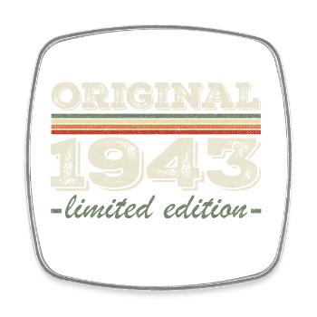 Legende seit 1943 Geboren 1943 Geburtstag 1943 - Viereckiger Kühlschrankmagnet - Weiß - Vorne