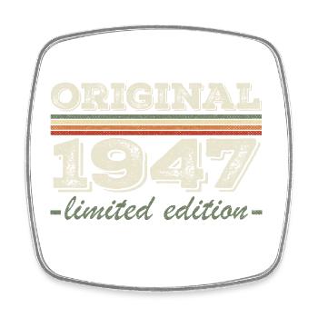 Legende seit 1947 Geboren 1947 Geburtstag 1947 - Viereckiger Kühlschrankmagnet - Weiß - Vorne