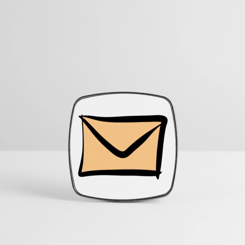 Letter / Envelope icon. Post / E-Mail. Square fridge magnet