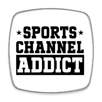 Fansport liebt es, Sport zu sehen - Viereckiger Kühlschrankmagnet - Weiß - Vorne
