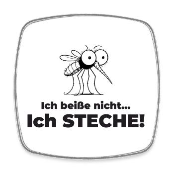 Stechmücke - Viereckiger Kühlschrankmagnet - Weiß - Vorne