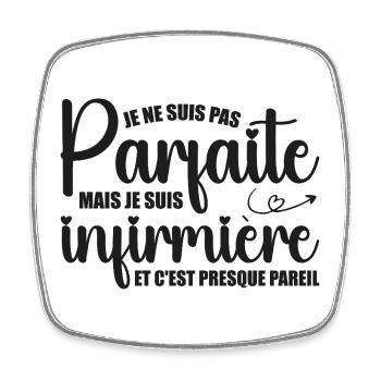 I'm not perfect, I'm a nurse - Square fridge magnet - white - Front