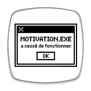 Motivation Geek Gamer Gaming Humour - Magnet carré - blanc - Devant