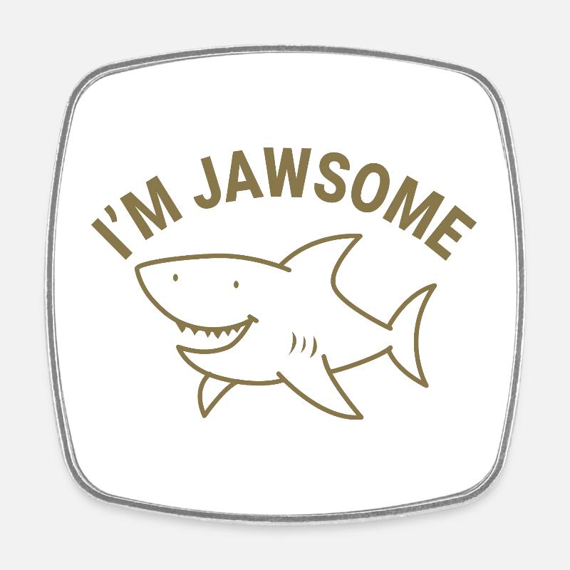 I'm Jawsome - Square fridge magnet - white