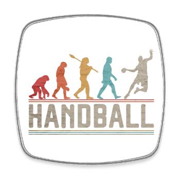 Handball Evolution Vintage Handballer Gift - Square fridge magnet - white - Front
