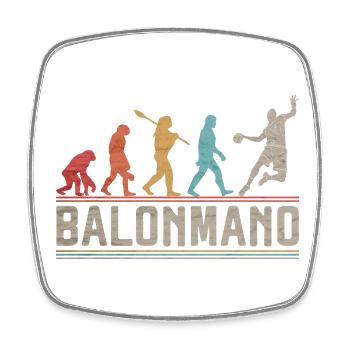 Balonmano Evolution Handballeur - Magnet carré - blanc - Devant