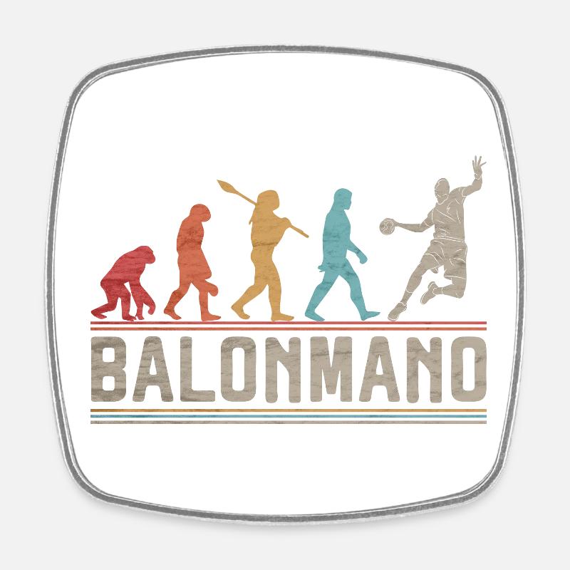 Balonmano Evolution Handballeur - Magnet carré - blanc