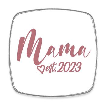 Mama Est. 2023, Maman en devenir, Annonce de grossesse - Magnet carré - blanc - Devant