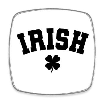 St. Patrick's Day Geschenk Kleeblatt Männer, Frauen, Kinder - Viereckiger Kühlschrankmagnet - Weiß - Vorne