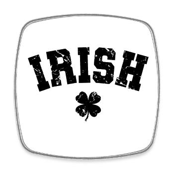 St. Patrick's Day Geschenk Kleeblatt Männer, Frauen, Kinder - Viereckiger Kühlschrankmagnet - Weiß - Vorne