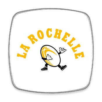 Rugby La Rochelle sport rugby supporter rochellais - Magnet carré - blanc - Devant