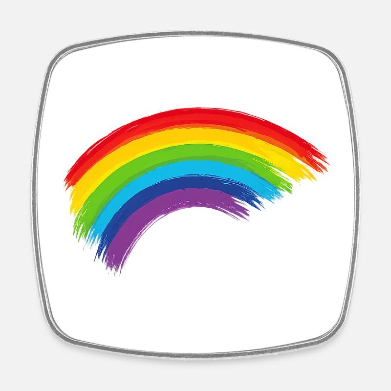Rainbow Brush Sheet Hope Communauté - Magnet carré - blanc