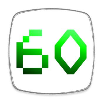 für Männer, 60 Pixelgrafik - Viereckiger Kühlschrankmagnet - Weiß - Vorne