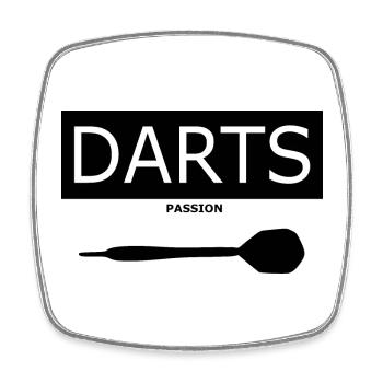 Darts Leidenschaft Passion Geschenk Geburtstag - Viereckiger Kühlschrankmagnet - Weiß - Vorne